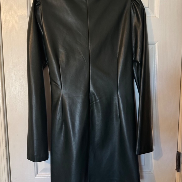 Vegan leather long sleeve dress - Picture 2 of 4